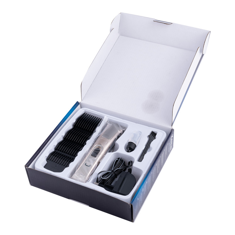 ماشین اصلاح سر و صورت کیمی مدل KM-5017، منبع انرژی باتری قابل شارژ، تکنولوژی اصلاح به صورت برش مستقیم، اندازه اصلاح 0.5 میلیمتری، مدت زمان شارژ 120 دقیقه و مدت زمان استفاده پس از شارژ 45 دقیقه، به همراه 4 عدد شانه، روغن، قابل شستشو، ضد حساسیت