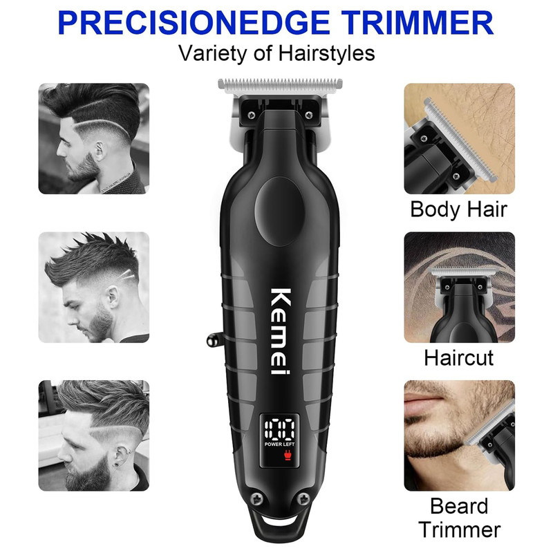 ماشین اصلاح موی سر و صورت کیمی مدل km-2293، اصلاح به صورت خط زن، منبع انرژی باتری، تکنولوژی اصلاح به صورت برش مستقیم، مدت زمان شارژ 180 دقیقه و مدت زمان استفاده پس از شارژ 180 دقیقه، به همراه آداپتور 5 ولت، کابل شارژ USB، سه عدد شانه، بدون صدا