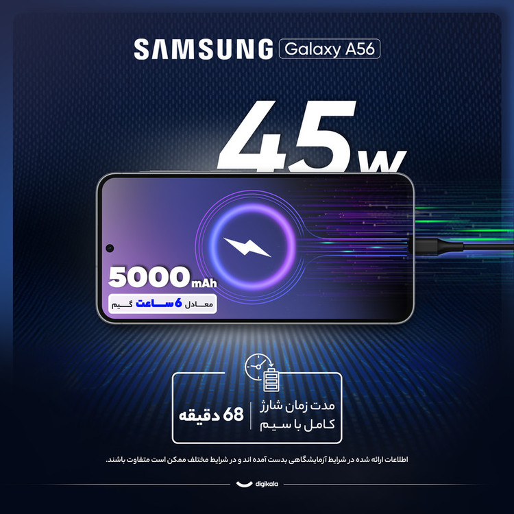 گوشی موبایل سامسونگ مدل Galaxy A56 دو سیم کارت ظرفیت 256 گیگابایت و رم 8 گیگابایت - ویتنام -