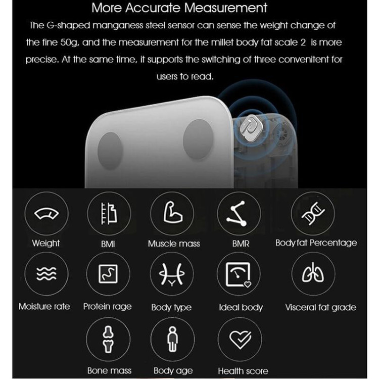 ترازو هوشمند شیائومی مدل Mi Body Composition Scale2